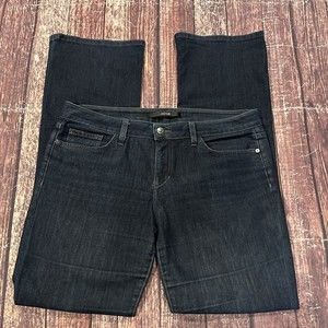 Joes Women Blue Curvy Bootcut Dark Taylor‎ Wash Denim Jeans Size 32 (34X32)